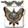 Gothic Skull Bedding Set Decorative Death Moth And Flowers Print Duvet Cover Personalized Skeleton Bones Butterfly Pillowcases