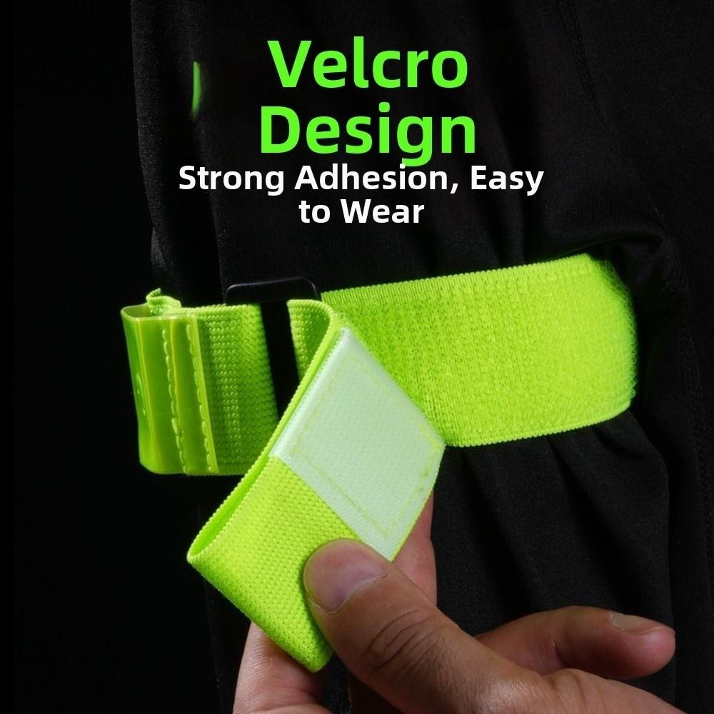 2Pcs Safety LED Light Armband 3 Modes Waterproof Luminous Arm Band 5 Light Color Rechargeable Warning Wristband Night Running