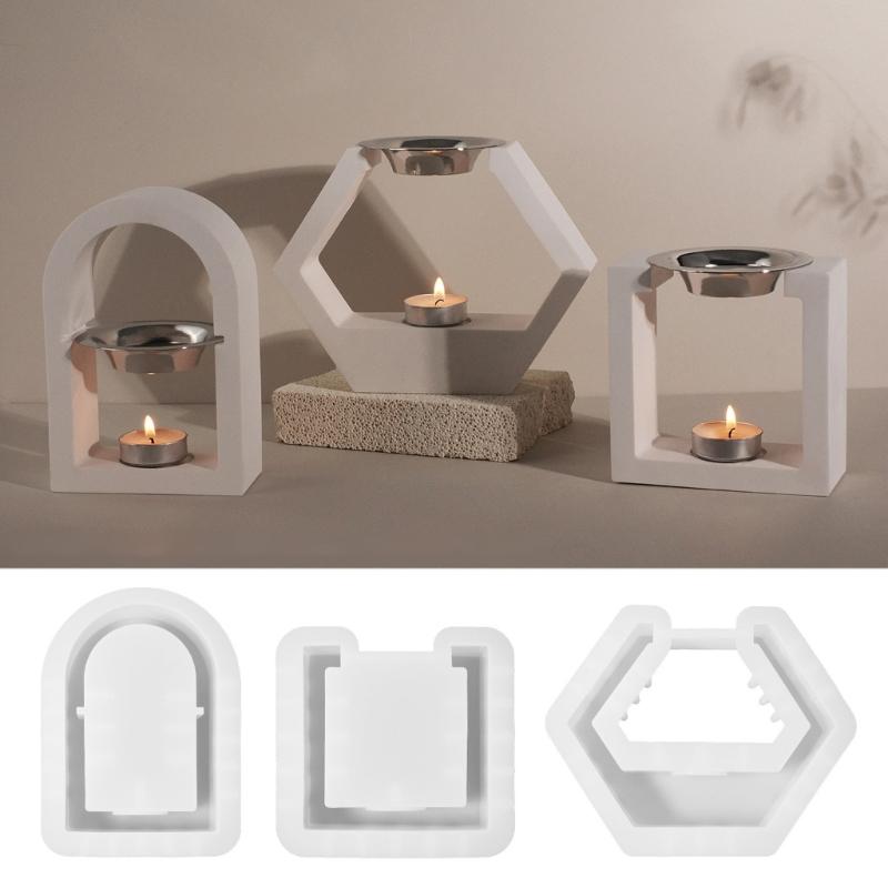 Candle Holder Mold, Irregular Shape Candlestick Molds for DIY Candle Holder Candlestick Christmas Gift Home Decor