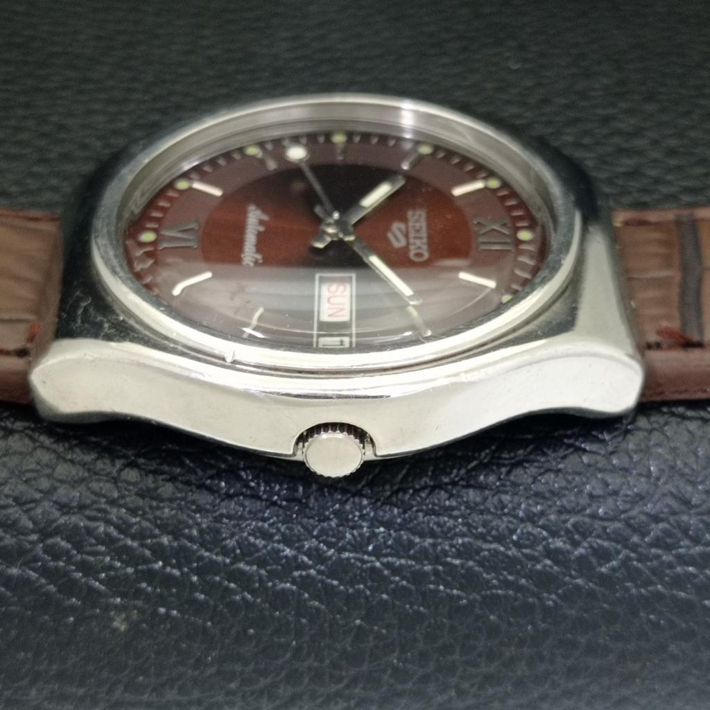 АВТОМАТИЧЕСКИЕ ВИНТАЖНЫЕ ЧАСЫ SEIKO 5 6309A ЯПОНИЯ МУЖСКИЕ ЧАСЫ С КОРИЧНЕВЫМ ЦИФЕРБЛАТОМ a500833-5 R154-a500833