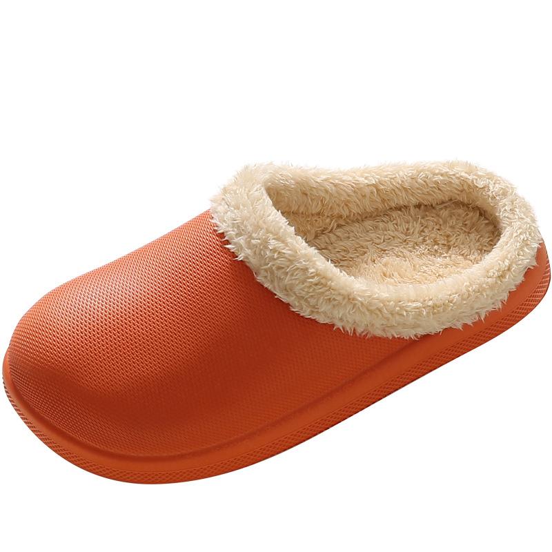 Модные новые зимние тапочки, теплая женская обувь, водонепроницаемые парные нескользящие плюшевые хлопковые домашние тапочки для улицы и дома, удобные мужские домашние тапочки