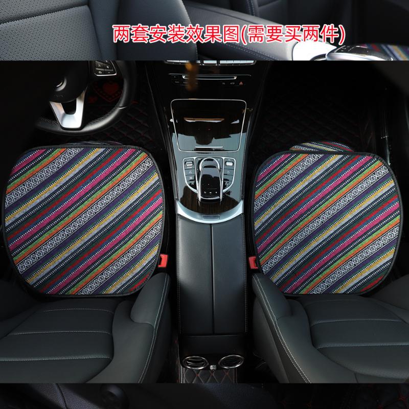 Льняной чехол на сиденье автомобиля, передняя и задняя льняная тканевая подушка, дышащий защитный коврик, универсальный автомобильный интерьерный Стайлинг, грузовик, внедорожник