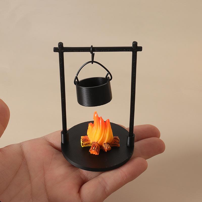 1:12 Miniature Camping Tent Model Simulated Outdoor Tent Dollhouse Scene Decoration Small Toy Accessories