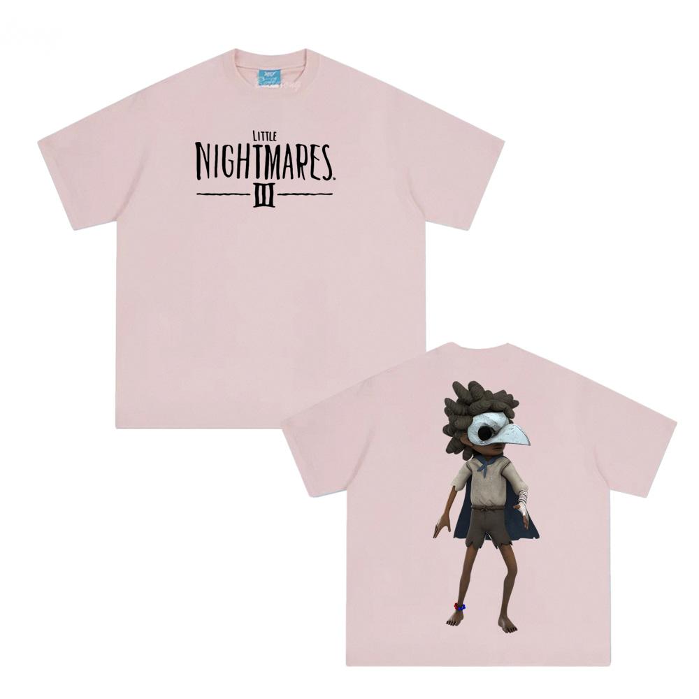 Игровая футболка Little Nightmares 3 с принтом персонажа 100% Хлопок Летняя футболка с круглым вырезом Camisetas Manga