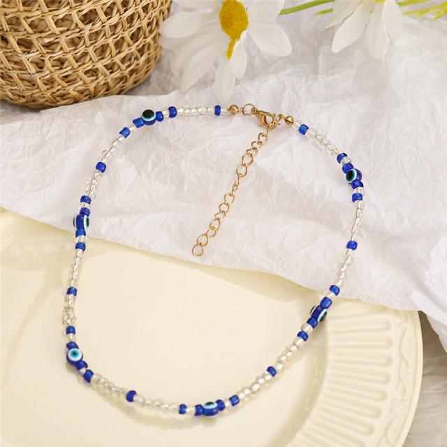 17 км модное колье-чокер из бисера для женщин, богемное красочное короткое ожерелье ручной работы с жемчугом Дейзи, ювелирные изделия на воротнике