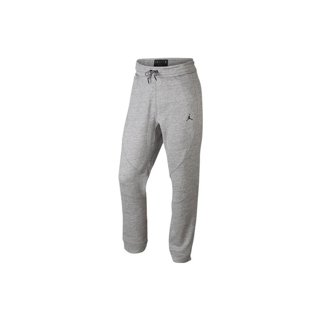 Jordan Classic Jumpman Logo Print Fitted Joggers Men Bottoms Light-Grey 860199-063