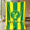 Norwich City Custom Name Text Flannel Blanket Soccer Logo Personalized Fleece Throw Blanket Special Gift For Sofa Bedroom Home
