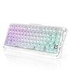 GravaStar K1 Lite Gaming Transparent Gasket Bluetooth Transparent RGB US Layout Mechanical Beautiful Aurora Color Keyboard, Keyboard, Wireless, 75%