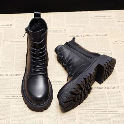 Модные женские ботильоны на щиколотке на молнии, рабочие мокасины на толстой платформе, яркий верх, ботильоны, шикарные и элегантные, в продаже, из ПУ, женская короткая обувь