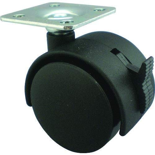 TRUSCO Plate Type Twin Wheel Casters Nylon Wheels with Swivel Stoppers ??40 TPWS-40