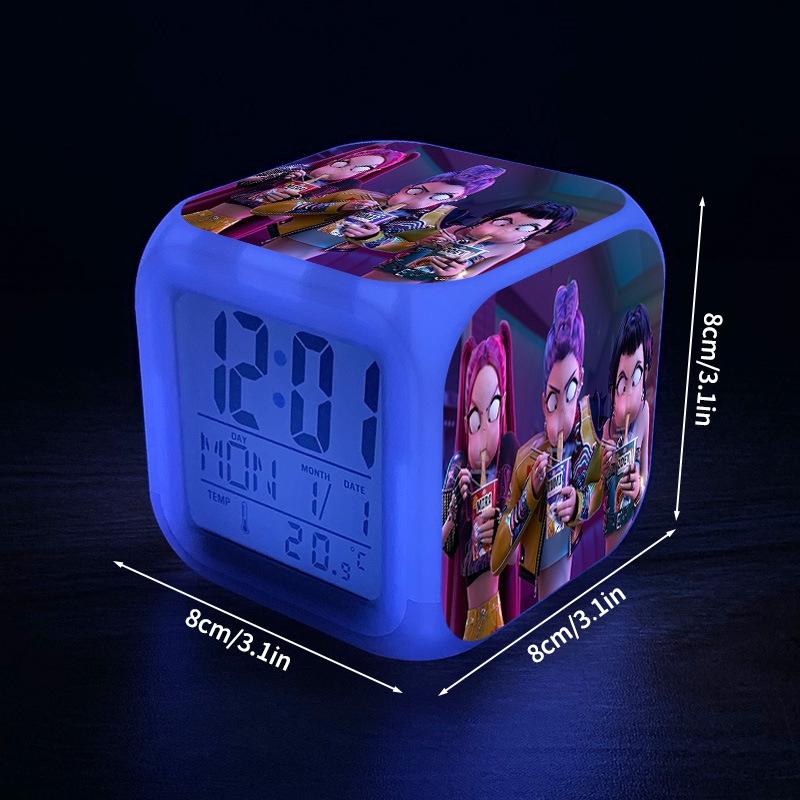 Kpop Демон Новая Группа Студенческий Будильник Цветной Цифровой Часы Детская Комната Аниме Мультфильм Охотник на Демонов Будильник Подарок