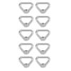 10pcs Silver Screw Nut 304 Stainless Steel Triangle Ring Nut Eye Nut Fastener M8