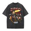 Zuko Avatar Anime Printed Retro T Shirt Vintage Washed Oversized Streetwear Men Clothing Harajuku High Quality Cotton T-shirt