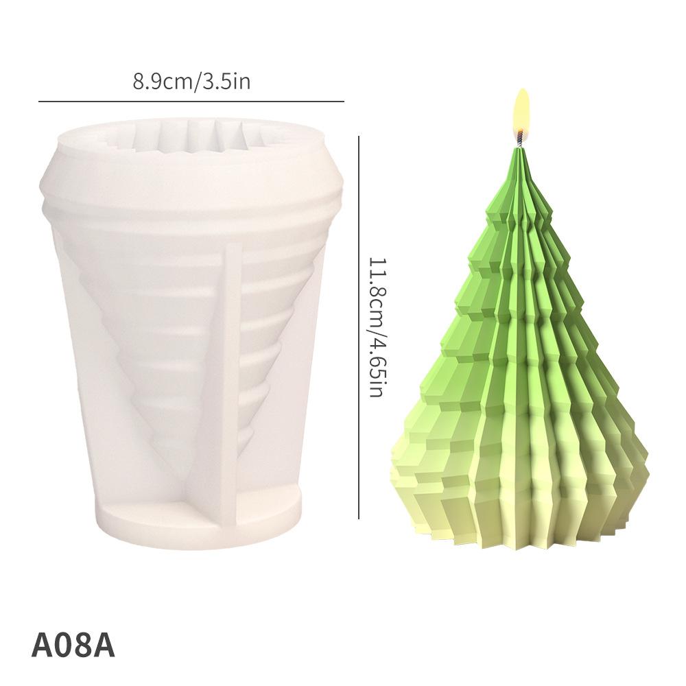 3D Рождественская елка Свеча Силиконовая форма Ручная работа DIY Рождественская елка Эпоксидная смола Форма Мыло Свеча Изготовление Инструменты для выпечки Праздничные подарки