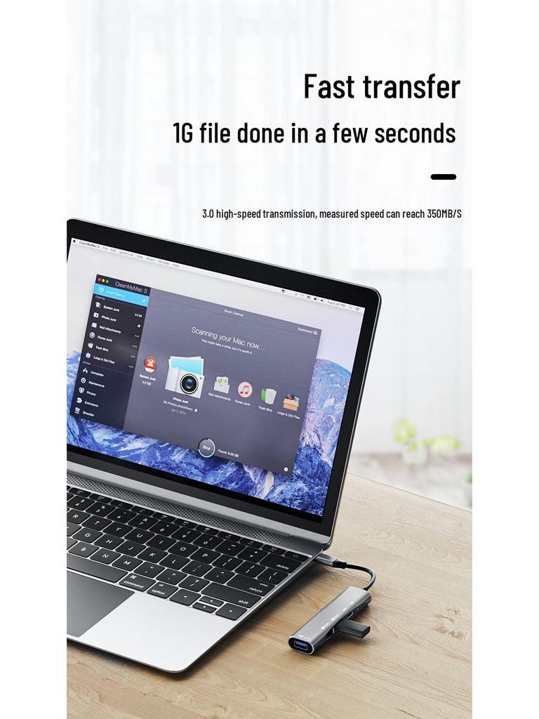 Док-станция USB-C: Зарядный хаб PD и USB 3.0 разветвитель для телефонов, планшетов, ноутбуков