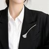 For Wuli&baby Party Office Ginkgo Leaf Brooches Elegant Metal 2-color Minimalist Plants Pins For Women Unisex Gifts