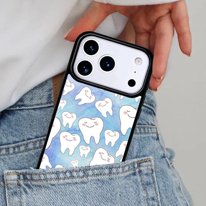 Мягкий чехол для телефона с рисунком зуба для стоматолога для iPhone 16e 15 14 13 12 17 Pro Max Plus Air 17pro Чехол Coque