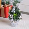 Small Holiday Ornaments for Office Mini Christmas Tree Desk, Artificial Pine Tabletop Decor, Showcase Ornament Reusable Festive Centerpiece