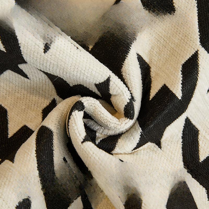 Подушка для дивана в скандинавском стиле с рисунком «гусиные лапки» Высококачественная нескользящая грязеотталкивающая подушка Полотенце для спинки Универсальная пыленепроницаемая ткань Four Seasons для дивана