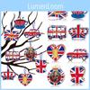 British Monarch Themed Party Supplies Colorful Paper Cutouts With Ribbon