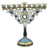 9 Branch Menorah Metal Candelabra 18.3x17cm Multifunctional for Religious Gift Traditional Accessory