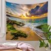 Гостиная Спальня Гобелен Природный Пейзаж Пляжный Принт Узор Модный Домашний Декор Гобелен