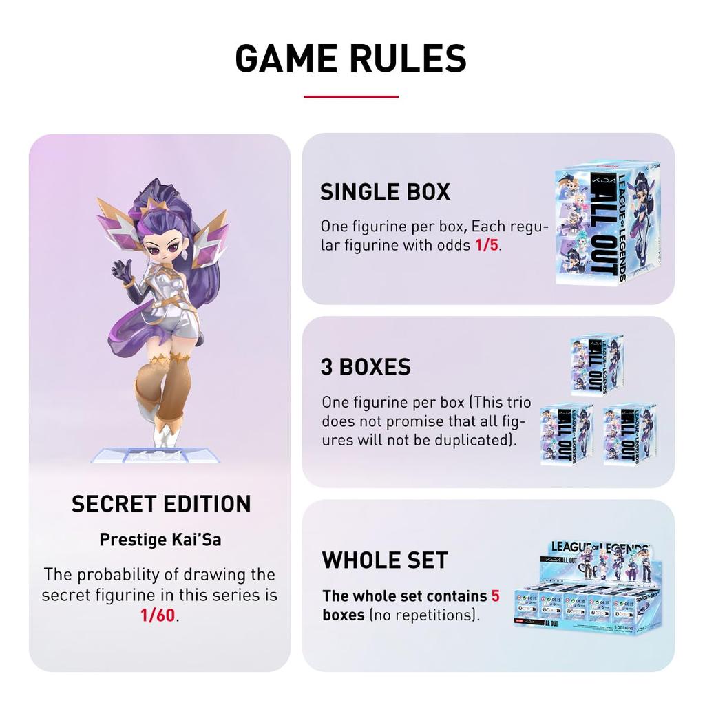 POP MART League of Legends K/DA ALL OUT Series Trading Figure [1piece] [5piece]