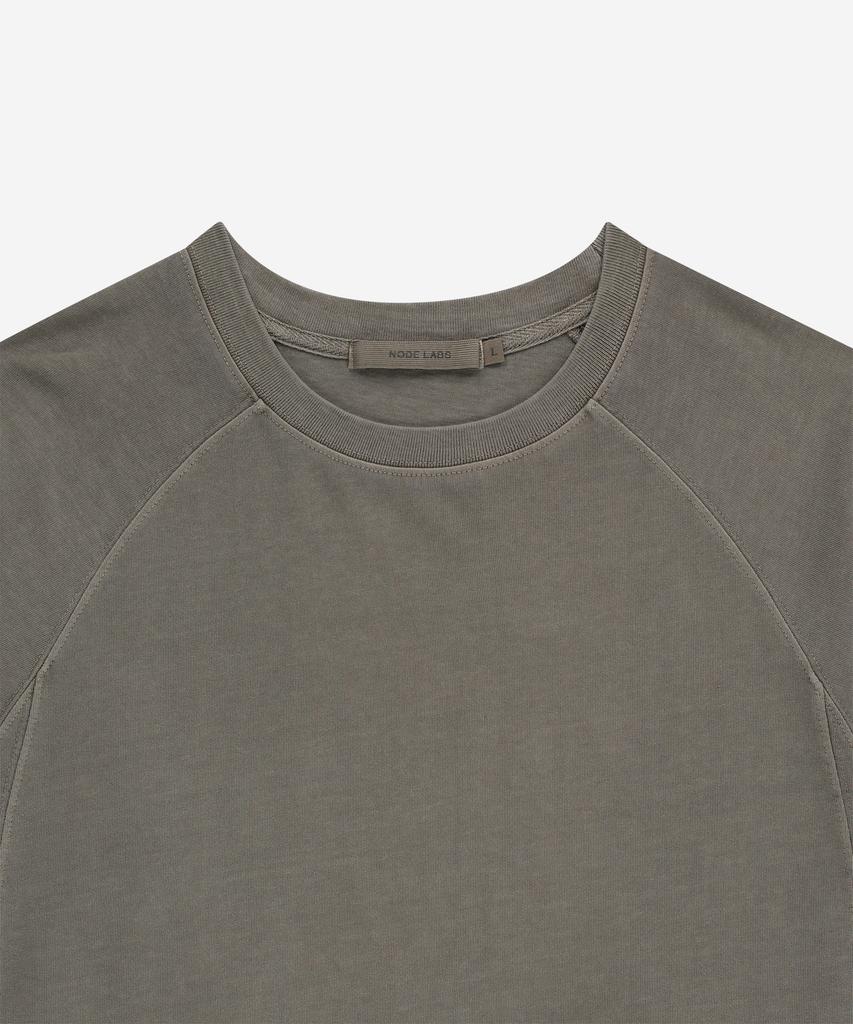 NODE LABS Разработка:7 Фирменная футболка с длинным рукавом, окрашенная методом garment-dye, Коричневая