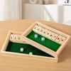 Shut The Box Game-Wooden Number Board Game with 2 Dice, Portable Travel-Family Party Game for Adults & Youngsters, Strategy Game
