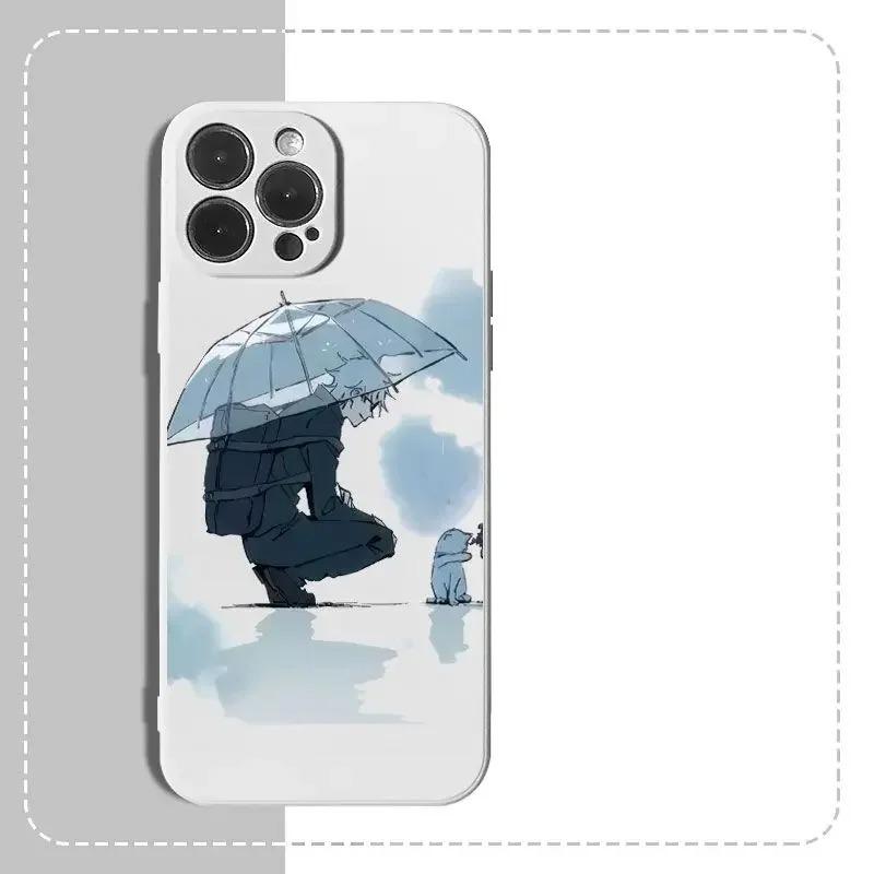 Чехол для телефона Аниме Jujutsu Kaisen Для iPhone 16 15 14 13 12 11 Pro Max Mini X XR XS SE20 8 7 Plus Силиконовые Чехлы Сатору Годжо