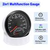 120KMH 200KMH GPS Speedometer Gauge+Tachometer 8000 RPM 85mm Dual Gauge Odometer  with GPS Antenna Turn Light Auto Yacht 9-32V