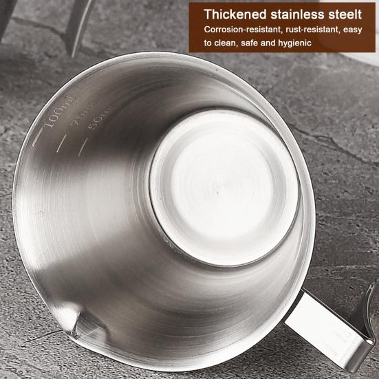 Мерная чашка для эспрессо из нержавеющей стали, 100 мл, двойная чашка для дозирования кофейных зерен, молоко