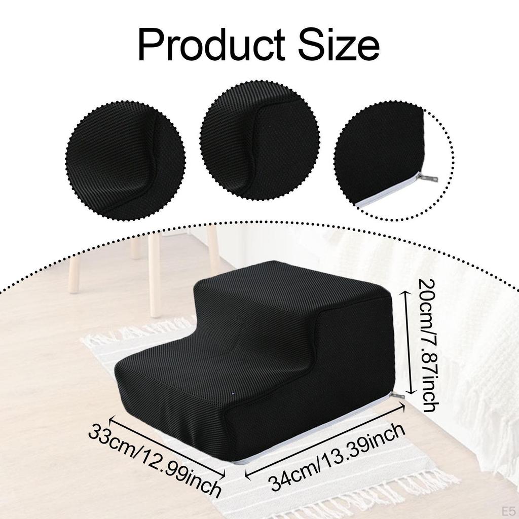 Двухступенчатая лестница для маленьких питомцев, моющаяся рампа с нескользящим основанием, для доступа к дивану и окну