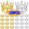 20/1 шт. Мини-корона, украшение для торта, жемчужная тиара, золотые серебряные короны, украшение для торта для детей, украшения для волос, свадьба, день рождения, вечеринка