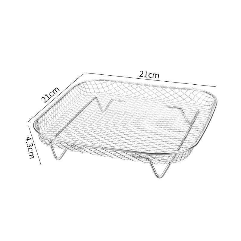 Air Fryer Rack for Ninja Dual Stainless Steel Grilling Rack Rectangle Hot Airfryer Basket Tray Accessories