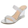1098 Series 8cm Heel Wedge Sandals Women's Summer Sexy Crystal Transparent Pumps Wedge Clear Sandals LFD