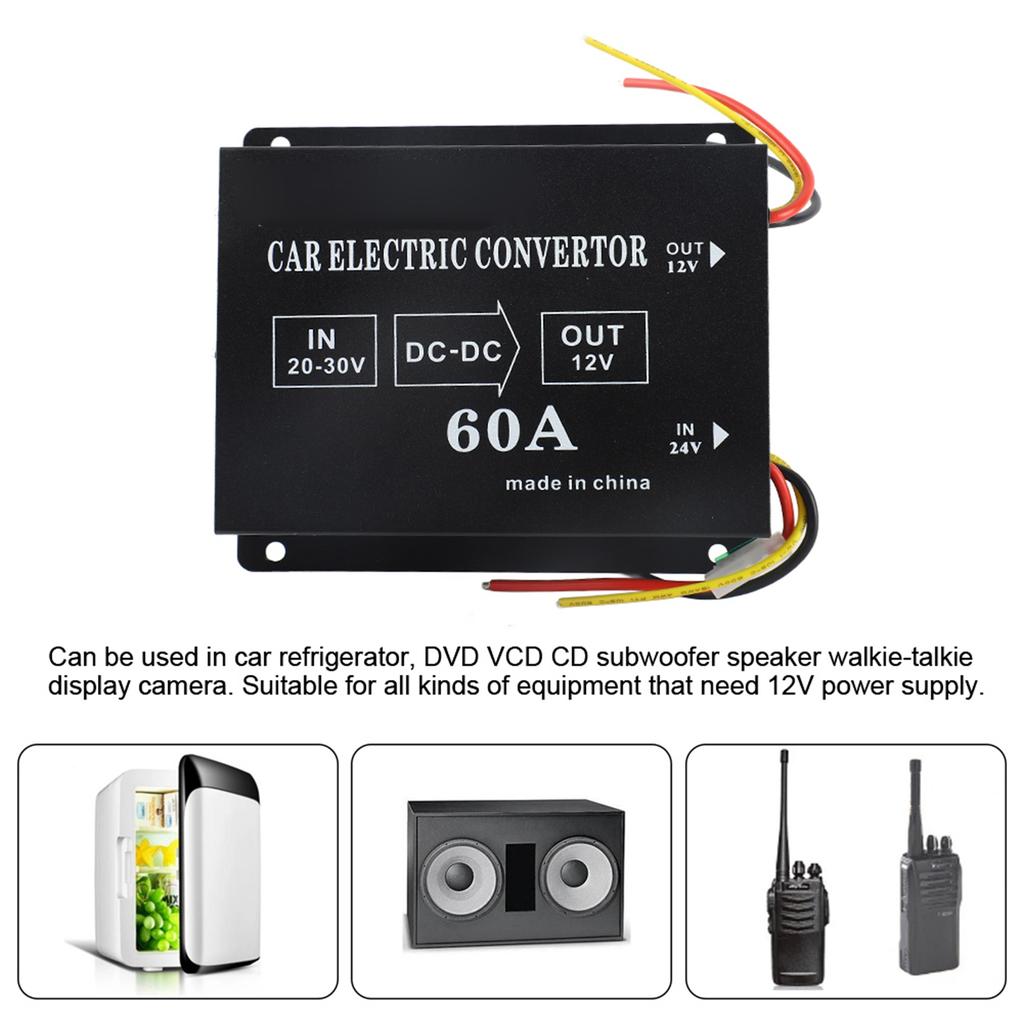 720w 60A 24V To 12V Car DC Power Elecric Step Down Transformer Converter Adapter