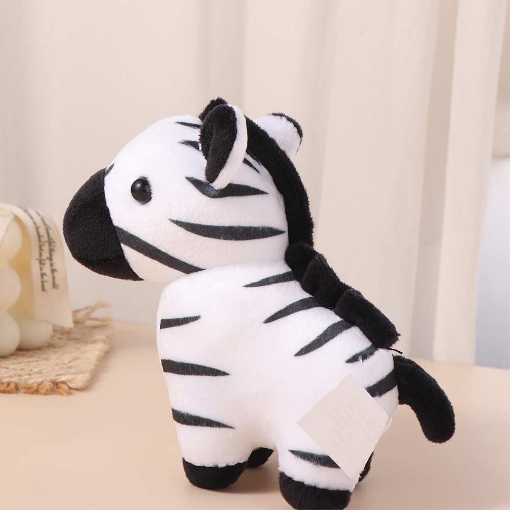 Stuffed Animal Horse Key Ring Cartoon Animal Donkey Small Doll Lovely Giraffe Pendant Boy Girl