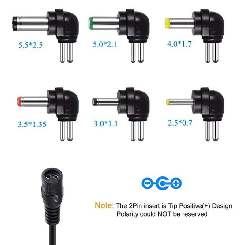 30W Universal Adapter EU UK Socket 3V 4.5V 5V 6V 7.5V 9V 12V AC DC Converter With 6Pcs Jack Connector 5V 2.1A USB Port Charge