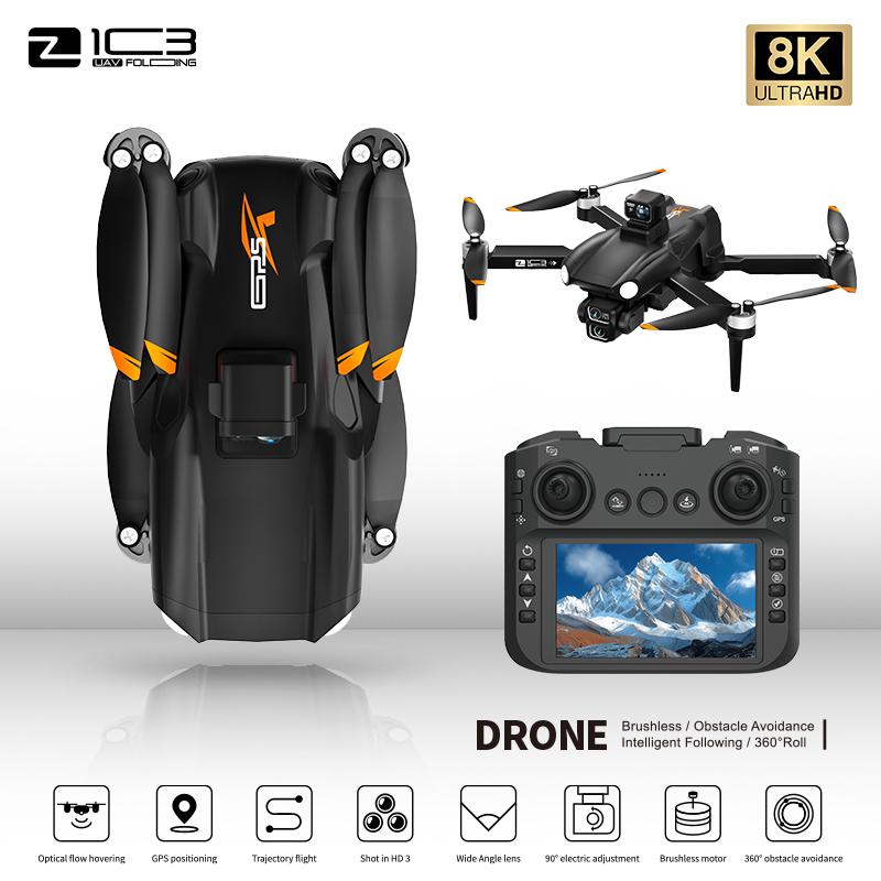 Дрон Z103 8K 5G GPS Профессиональный HD Аэрофотосъемка Самолет с Дистанционным Управлением HD Двойная Камера Бесколлекторный 360° Обход Препятствий Квадрокоптер БПЛА