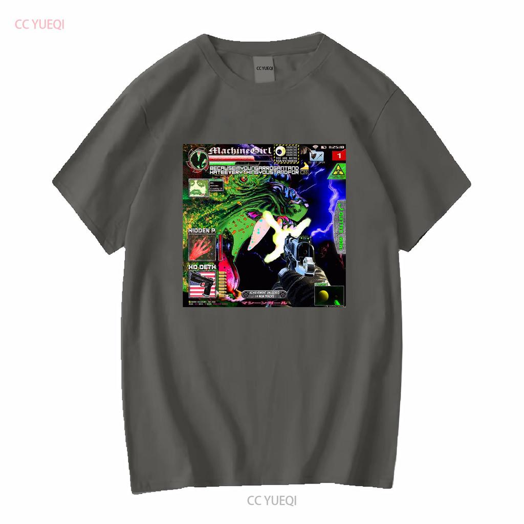 Machine Girl Because Im Young Arrogant And Hate Everything You Stand For Album T Shirt Breakcore Merch vintage Washed Casual