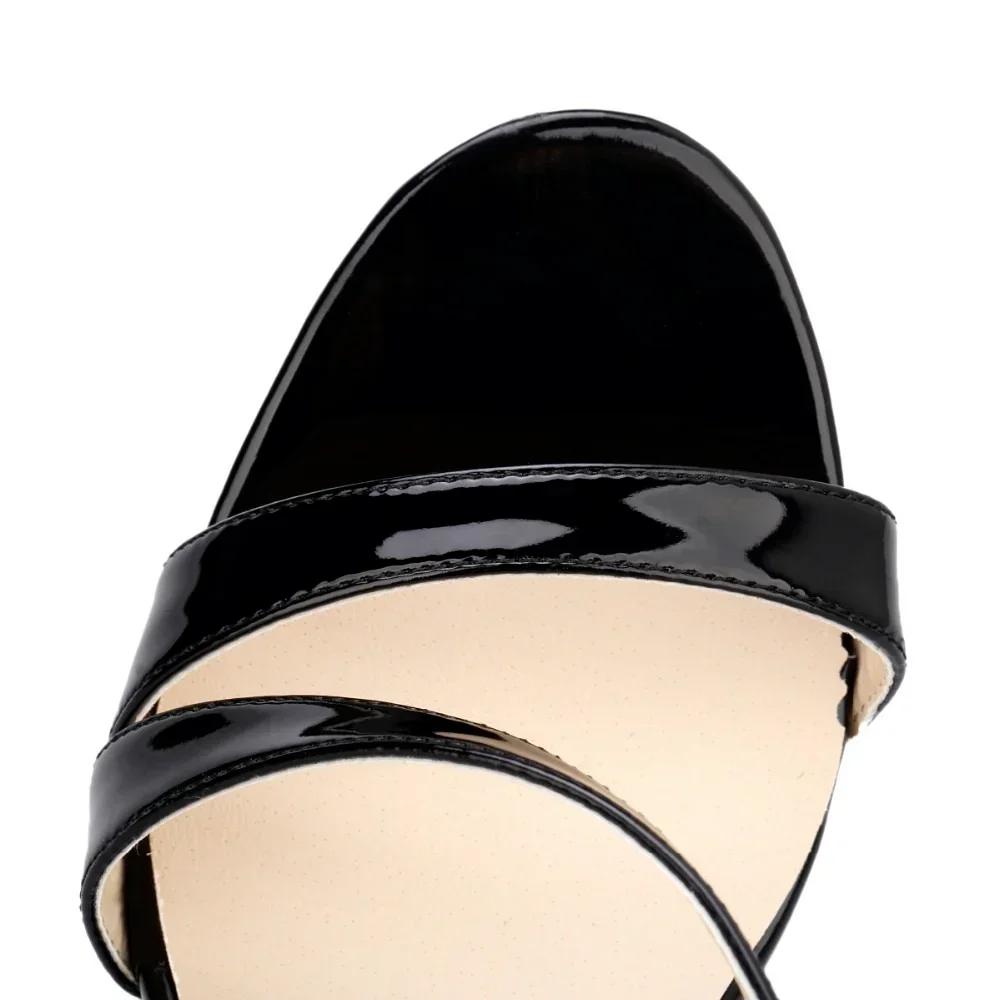 Женские танцевальные туфли, сексуальные женские босоножки, сплошной открытый носок, высокие каблуки, летнее платье-шпилька с ремешком на щиколотке, сандалии-рыбьи губы, женские