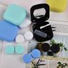 Easy Carry Travel Container Colorful Contact Lens Case Contact Lenses Box Mini Square with Mirror