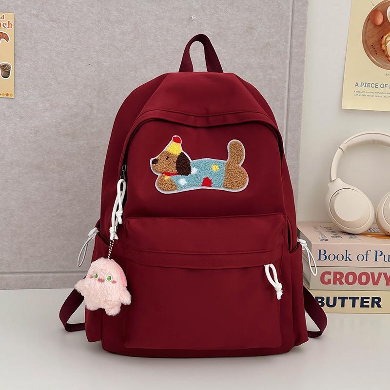 High Appearance Level Girl Schoolbag Cute Cartoon Dog School Backpack for Junior High School Students