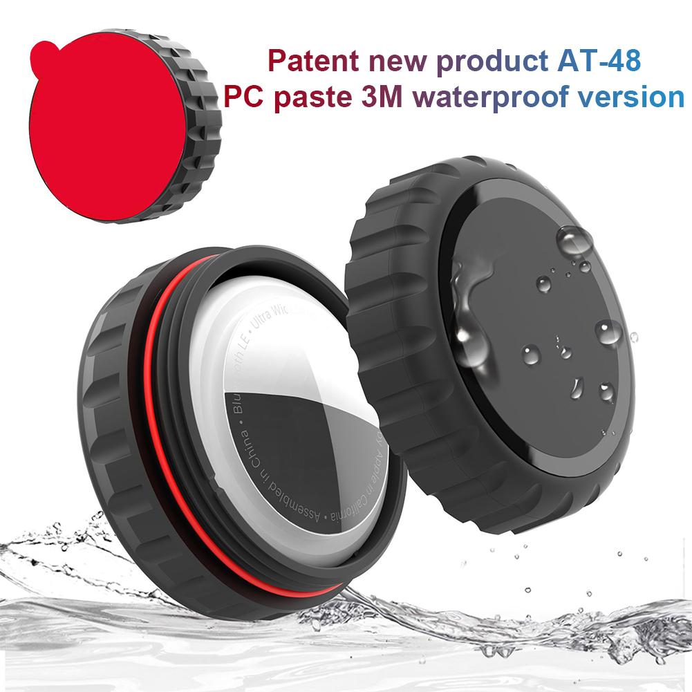 For Apple Airtag Holder Waterproof Protective Cover Anti-Lost GPS Tracker Holder Case with Adhesive Sticker for Car Bike Drone