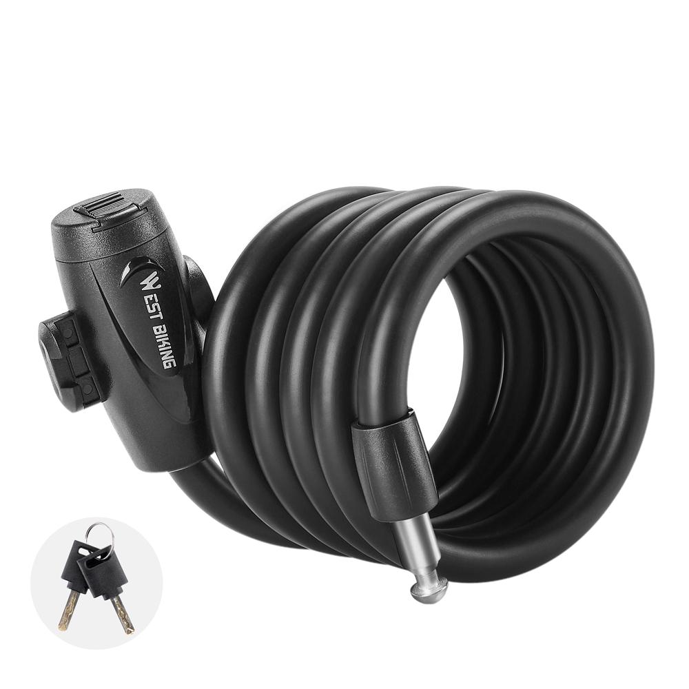 Bicycle Safety Lock Antifreeze Steel Cable Lock AntiTheft Elasticity Lock Road Bike Steel Wire Lock