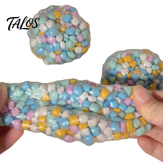 Portable Fidgets for Daily Use Handmade Squeeze Stress Ball, Ultra‑Soft Fidget Squeaky Creative Sensory Safe TPR Squeezable Balls Kids Toy