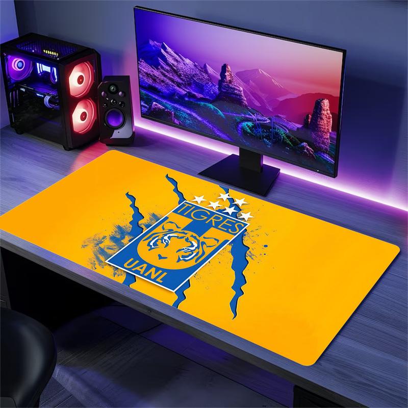Tigres UANL Print Cushion Non-slip Laptop Tablet Big Mousepad XXL Mat Mini PC Playmat With Lock edge