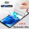 2 dona Ekran himoyachisi Barmoq izlari yo'q Moslashuvchan plyonka HD Shaffof Qabariqsiz Gidravlik plyonka iPhone Samsung Huawei Xiaomi uchun