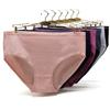 Plus Size Woman Panties Cotton Mid Waist Briefs Sexy Ladies Knickers Underwear Intimates 6 Pcs